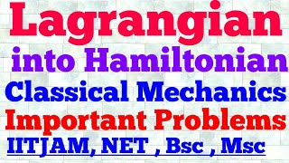 lagrangian in to hamiltonian imp problems classical mechanics [upl. by Ellenoj]