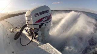 Evinrude Etec 115hp HO  WOT Smooth Water [upl. by Lal]