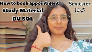 How to book study material appointment  DU SOL  Study material  Semester 135  North Campus [upl. by Siurad332]