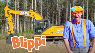 Blippi Blippi Visits a Construction Site  Construction Vehicles For Children  Blippi Excavator [upl. by Keller]