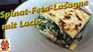 SpinatFetaLasagne mit Lachs [upl. by Auhso]