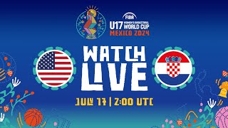 Group Phase  USA v Croatia  Full Basketball Game  FIBA U17 Womens Basketball World Cup 2024 [upl. by Kariotta]