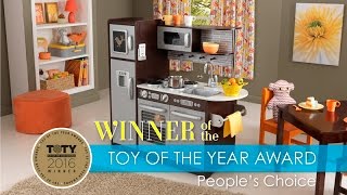 Childrens Uptown Espresso Play Kitchen  KidKrafts Award Winning Kids Kitchen [upl. by Lilaj60]