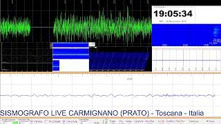 Registrazione terremoto magnitudo 28 prof 58 km epicentro Gaggio Montano Bologna [upl. by Nnayhs256]