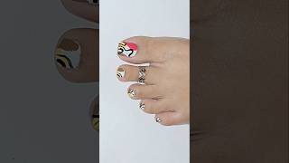 Pedicure at home footnailart toenailart foot feetnail diynaildesigns toe naildesigns art [upl. by Hume777]