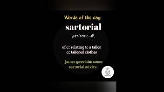 Words of the day quotStartorialquot englishplanet786 viralvideo video viralreels viralshorts shorts [upl. by Philemol]