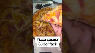 Pizza casera facil🤤yummy food kitchen recipe pizzarecipe pizza pizza lover shorts comida [upl. by Agripina]