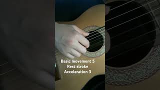 Basic movement 5 rest stroke acceleration 3 [upl. by Hameean]