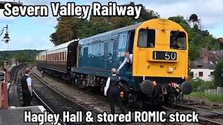 Severn Valley Railway  4930 Hagley Hall 20189 D9551 IS BACK amp Stored ROMIC stock at Bewdley [upl. by Free]