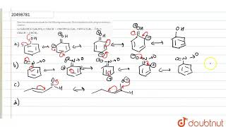 Draw the resonance structures for the following compounds Show the electron shift using curved [upl. by Akeimahs]