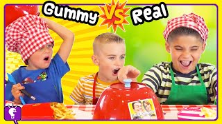 GUMMY vs REAL COMPILATION 90 Minutes Challenges By HobbyKids [upl. by Gelasius]