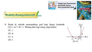 KSSM Matematik Tingkatan 4 Bab 1 praktis komprehensif no9 Fungsi dan persamaan kuadratik [upl. by Ragan]