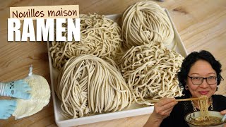 Nouilles Ramen maison  Lingrédient de base essentiel pour réussir vos soupes ramen ou vos yakisoba [upl. by Ahsatsana]