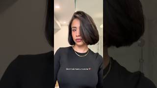 she choped hair for bob haircut  self bob haircut at home hairtransformation shorthaircut shorts [upl. by Ame334]