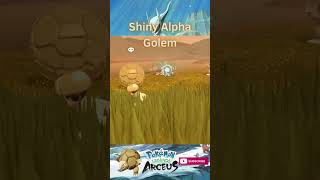 SHINY ALPHA GOLEM shorts shinypokemonhunter pokemonlegendsarceus shinypokemon pokemon [upl. by Amees859]