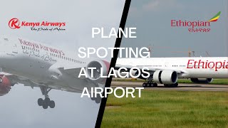 PLANE SPOTTING  East Africa’s Ethiopian Airline amp Kenya Airways Landing at Lagos airport  500 subs [upl. by Nynnahs]