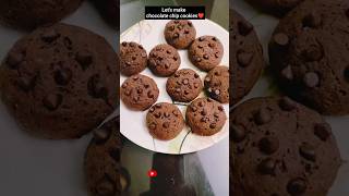 Eggless Chocolate Chips Cookies 😋 Butter Cookies  shorts cookies chocochipscookies [upl. by Annayar]