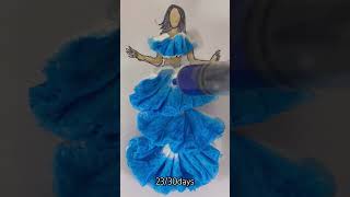 Paper towels dress 👗 creative dress art satisfying creative papertawaltisupaper [upl. by Ikciv]