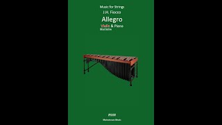 Allegro  JH Fiocco  Vr para Marimba y piano [upl. by Eliga69]