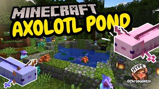 Tutorial  How To Build AN AXOLOTL POND in Minecraft [upl. by Anavlis62]