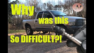 How to remove a broken bleed screw  Dodge Ram Project 2 [upl. by Anairotciv]