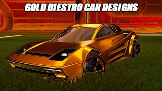 Gold Diestro Car Designs  Rocket League Car Designs [upl. by Einnaf582]