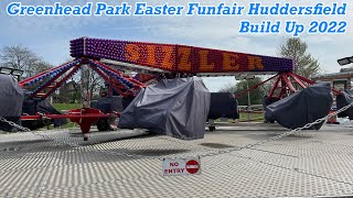 Greenhead Park Easter Funfair Huddersfield Build Up April 2022 [upl. by Ricoriki775]