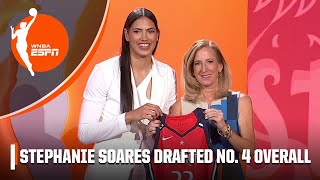 Washington Mystics select Stephanie Soares with the No 4 pick in the WNBA Draft  WNBA on ESPN [upl. by Joappa]