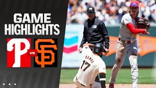 Phillies vs Giants Game Highlights 52924  MLB Highlights [upl. by Gerrard509]