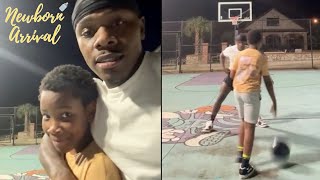 quotI Dont Let Kids Winquot DaBaby Shows No Mercy To Son Caleb In A Game Of 1 On 1 🏀 [upl. by Thaddeus]