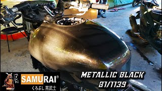 Kawasaki Rouser 180 Gas Tank Repaint Samurai Paint Metallic Black [upl. by Cyrus]