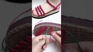 Amazing crochet shoes pattern video crochet kniiting crocheting crochettutorial knitting diy [upl. by Llenyaj]