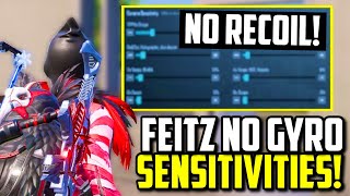 FEITZ NEW SENSITIVITY FOR BETTER HIP FIRE ACCURACY NO GYRO  PUBG Mobile [upl. by Bianca]