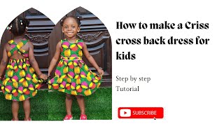 How to make a Criss cross back gypsy dress for a baby girl free hand [upl. by Eiraminot]