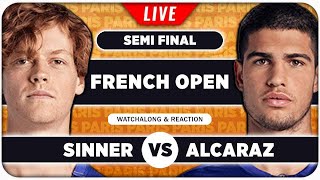 SINNER vs ALCARAZ • French Open 2024 SF • LIVE Tennis Watchalong Stream [upl. by Buote312]