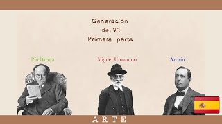 LA GENERACIÓN DEL 98 I UNAMUNO BAROJA Y AZORÍN [upl. by Seaver846]