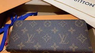 Louis Vuitton Clemence Wallet in Monogram Unboxing Up Close  Jan 2022 [upl. by Niwdla]