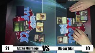 MTG  Modern Gameplay Abzan Midrange vs Bloom Titan [upl. by Birk432]