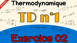 Exercice 02  TD 1  Thermodynamique Primitive d’une forme différentielle totale exacte  S1  SMPC [upl. by Corty]