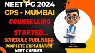 NEET PG 2024🔥CPS 2023  Counselling has Officially Started  Recognised Courses amp Fees [upl. by Ahsenahs]