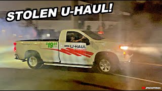 Stolen UHAUL Doing Donuts amp Burnout Almost Crashed [upl. by Amrak607]