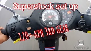 Smash 115 superstock set up ft 1534 sprocket combi [upl. by Chucho]