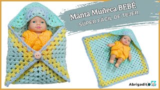 Ropitas Bonitas y Elegantes para Tus MUÑECAS – Manta para Muñeca o Bebe Recien nacido a Crochet [upl. by Daas]