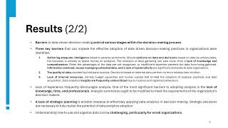 Possibilities of Applying the Principles of DataDriven DecisionMaking in Enterprises [upl. by Eladal569]