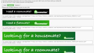 Roomster Affiliate Sign Up [upl. by Goss]