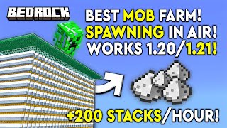 BEST MOB FARM 121 Minecraft Bedrock Tutorial  129300HR  MCPEXboxPSSwitchPC [upl. by Saravat]