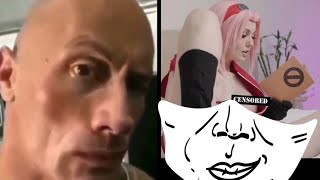 Anime vs cosplay  the rock reaction  naruto 🥵 [upl. by Schroder]