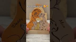 Hakuna Matata A lion family for you 🥰 wooden personalizedgifts wood woodart woodenartistry [upl. by Htial]