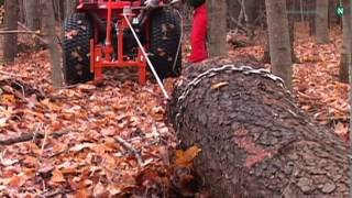 Hydraulic Log Skidding Winch for Tractors  SkidWinch by Norwood Sawmills [upl. by Nnylarej]