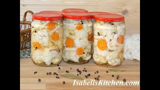 Pickled cauliflower  Conopida in otet pentru iarna [upl. by Akiemat179]